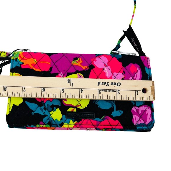 Vera Bradley RFID Wallet Crossbody Hilo Meadow Floral - Picture 3 of 5